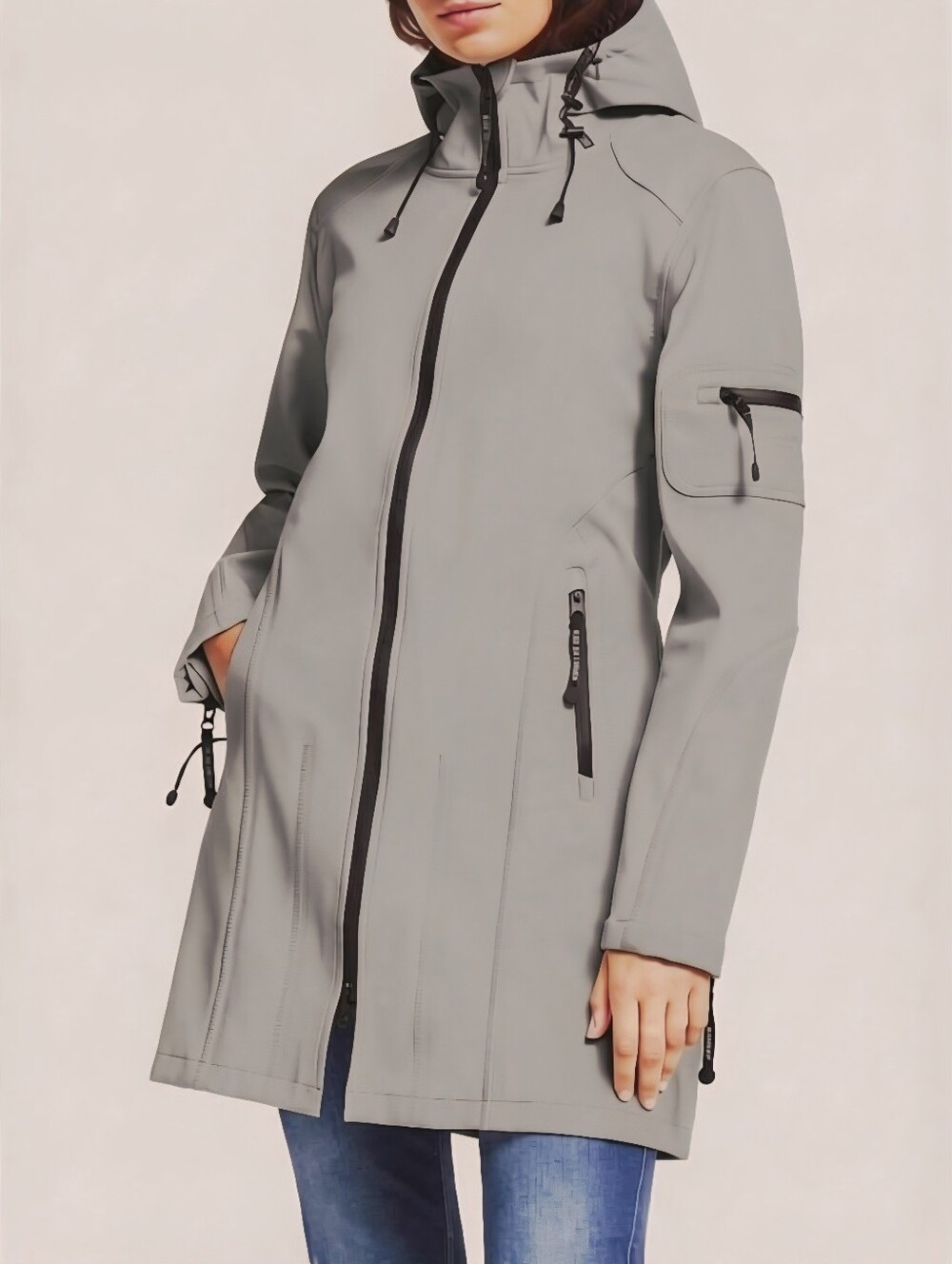 Ilse Jacobsen Hornbæk 3/4 Length Raincoat Size 42